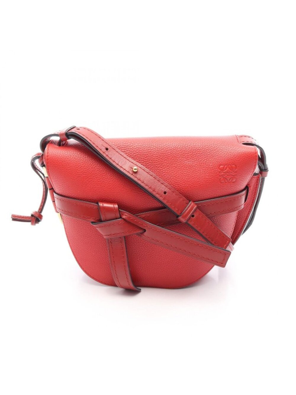 Loewe Shoulder Bag Gate Small Red Leather